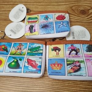 3 for $14 ❤️ Mexican Loteria Coin Bags